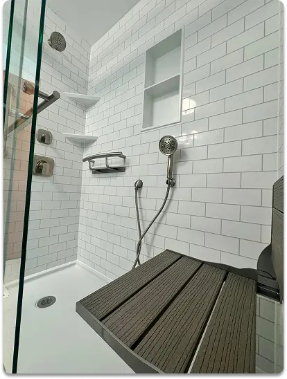Remodeled bathroom project by Prime Bath