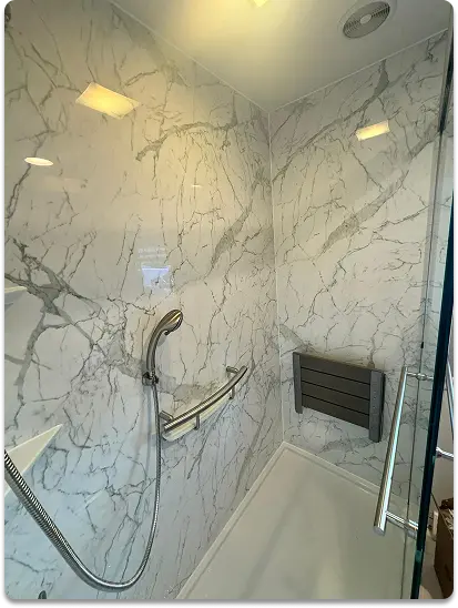 Remodeled bathroom project by Prime Bath